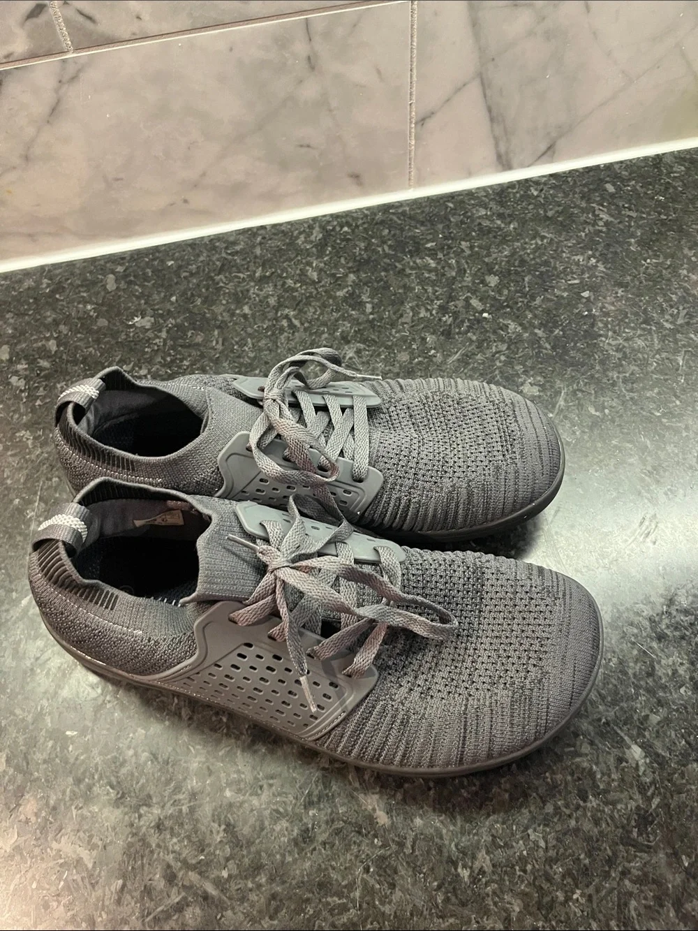 Men's Grey Knit Lightweight WHITIN Lace-Up Sneakers